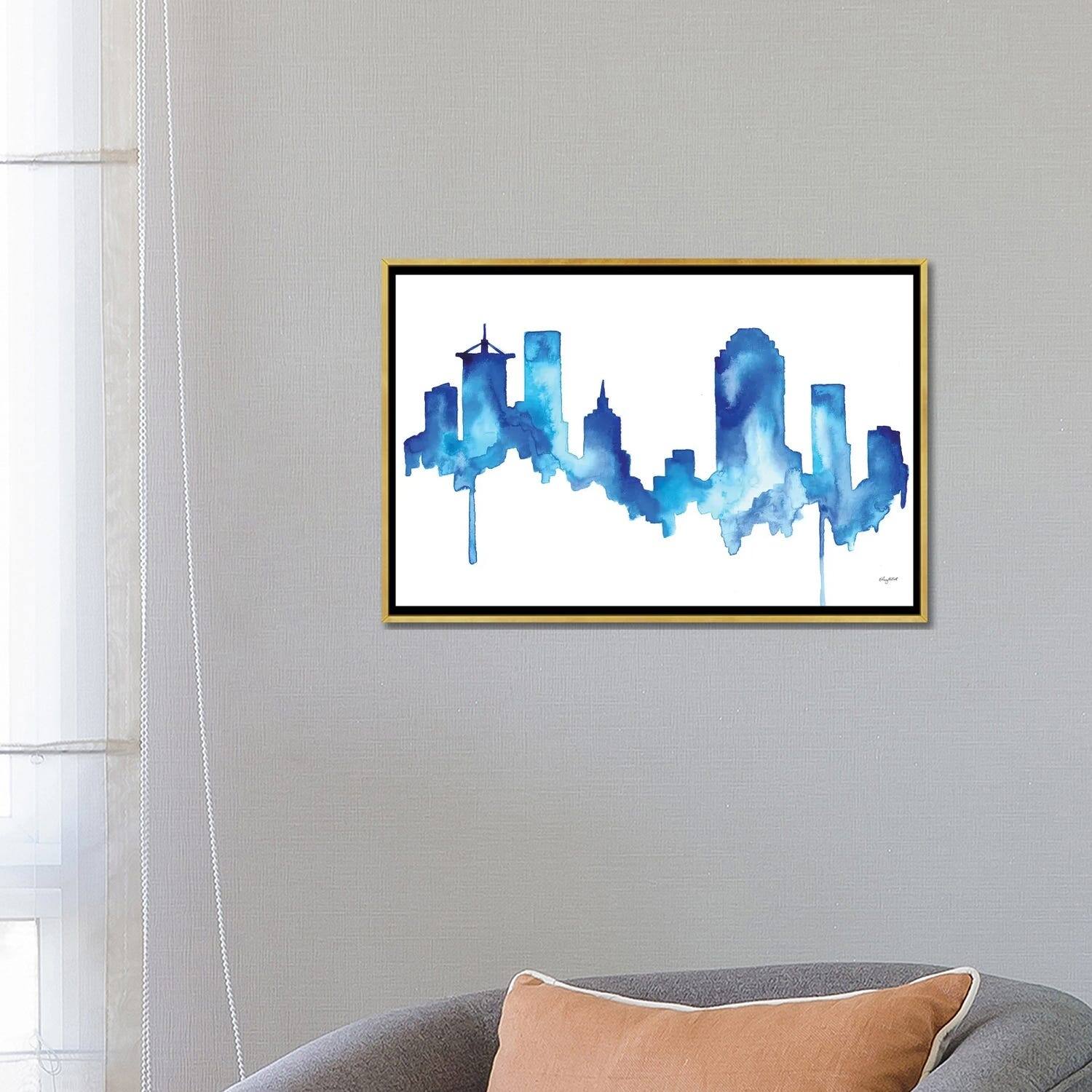 iCanvas "Tulsa Skyline" by Kelsey McNatt Framed Canvas Print Bed Bath